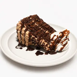 Chocolate Cake with Peanut Butter Ice Cream