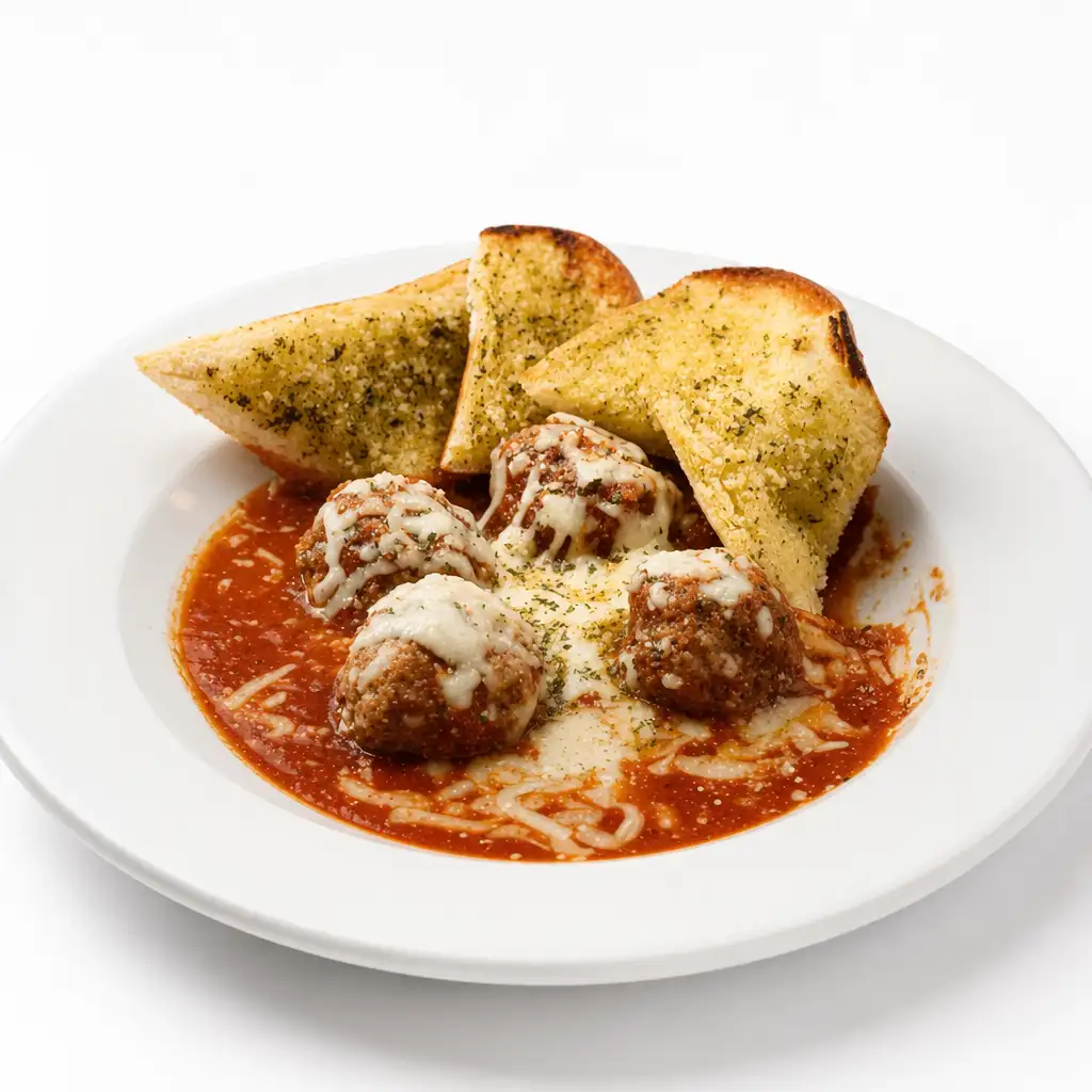4 Meatballs in a Bowl.