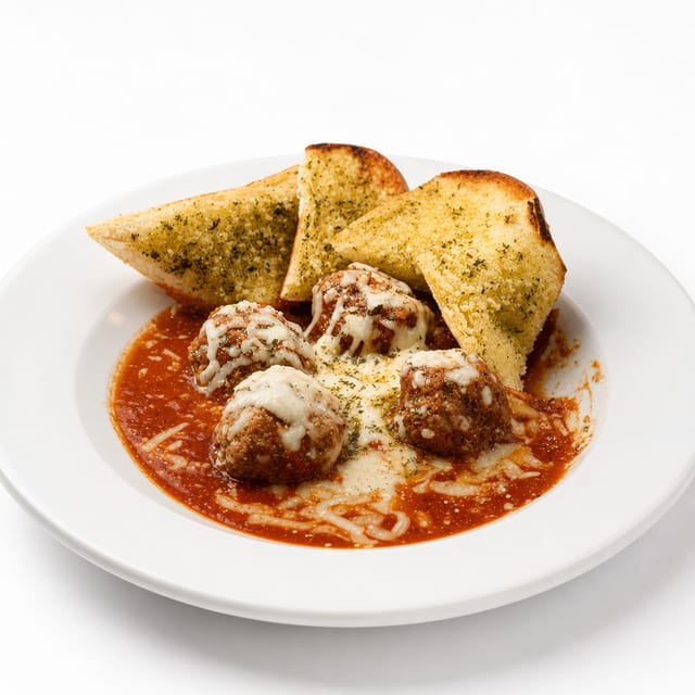 4 Meatballs in a Bowl.