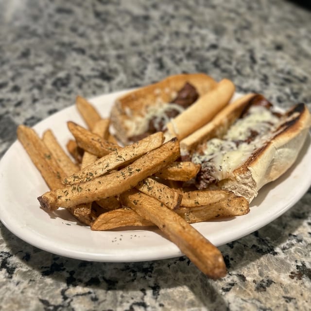 Homemade Italian Sausage Sandwich.